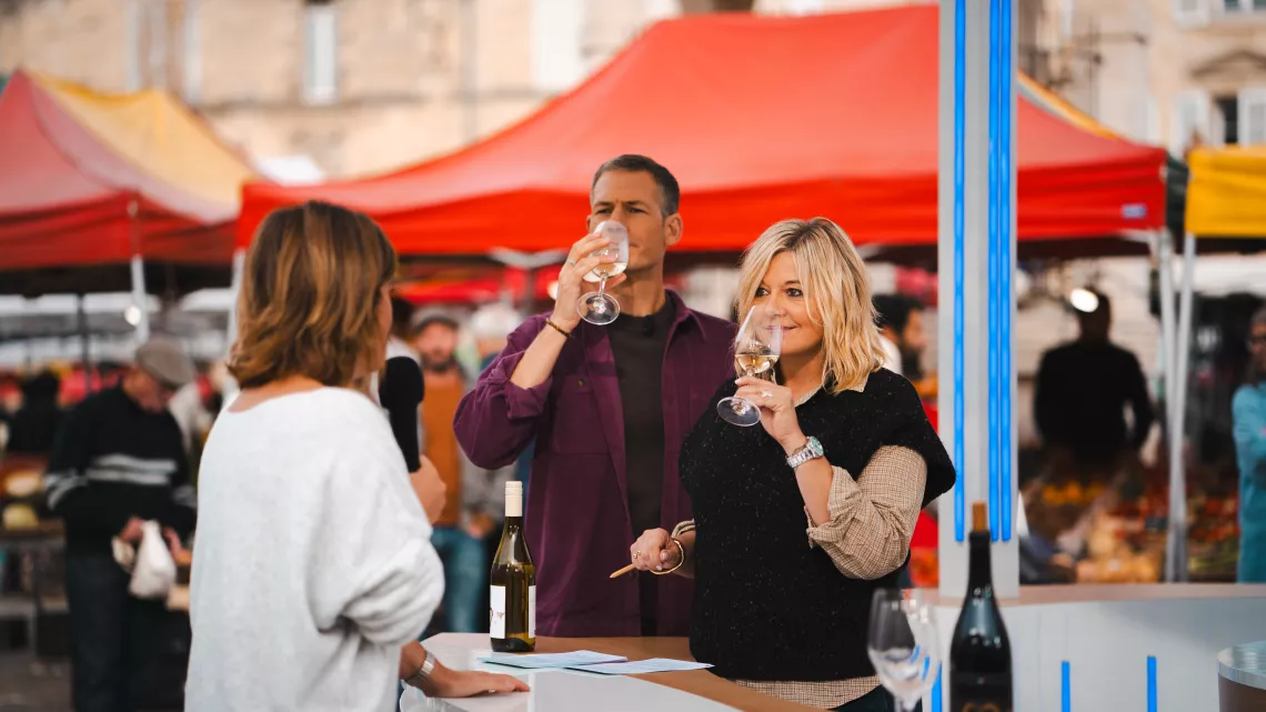 Test d'un vin produit dans la région