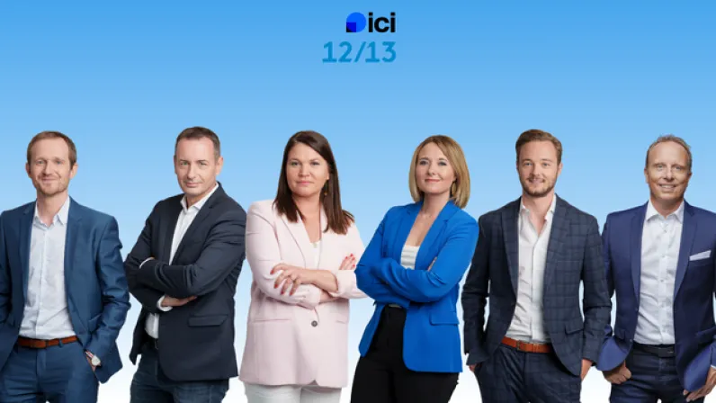 ICI 12/13 Alsace présenté en alternance en semaine par Alexandra Bucur et Marie Coulon, et le week-end en alternance par Grégory Fraize, Michael Martin, David Sandona et Loïc Schaeffer