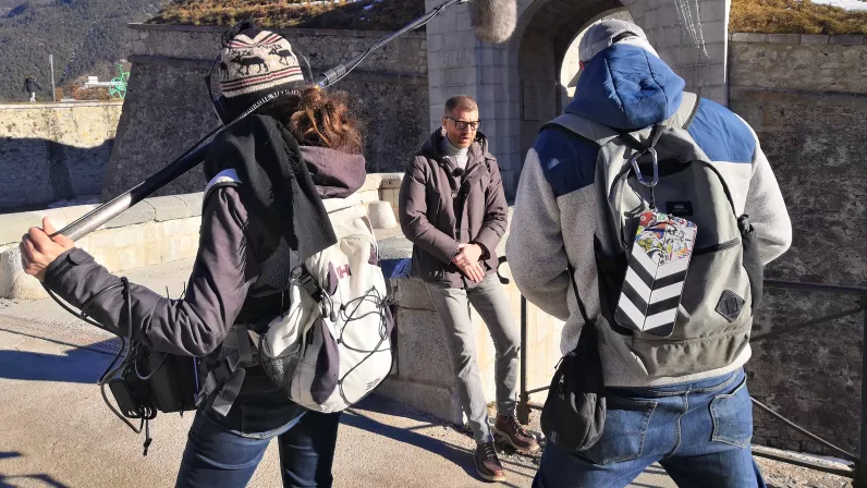 Journaliste filmé ici à Briançon