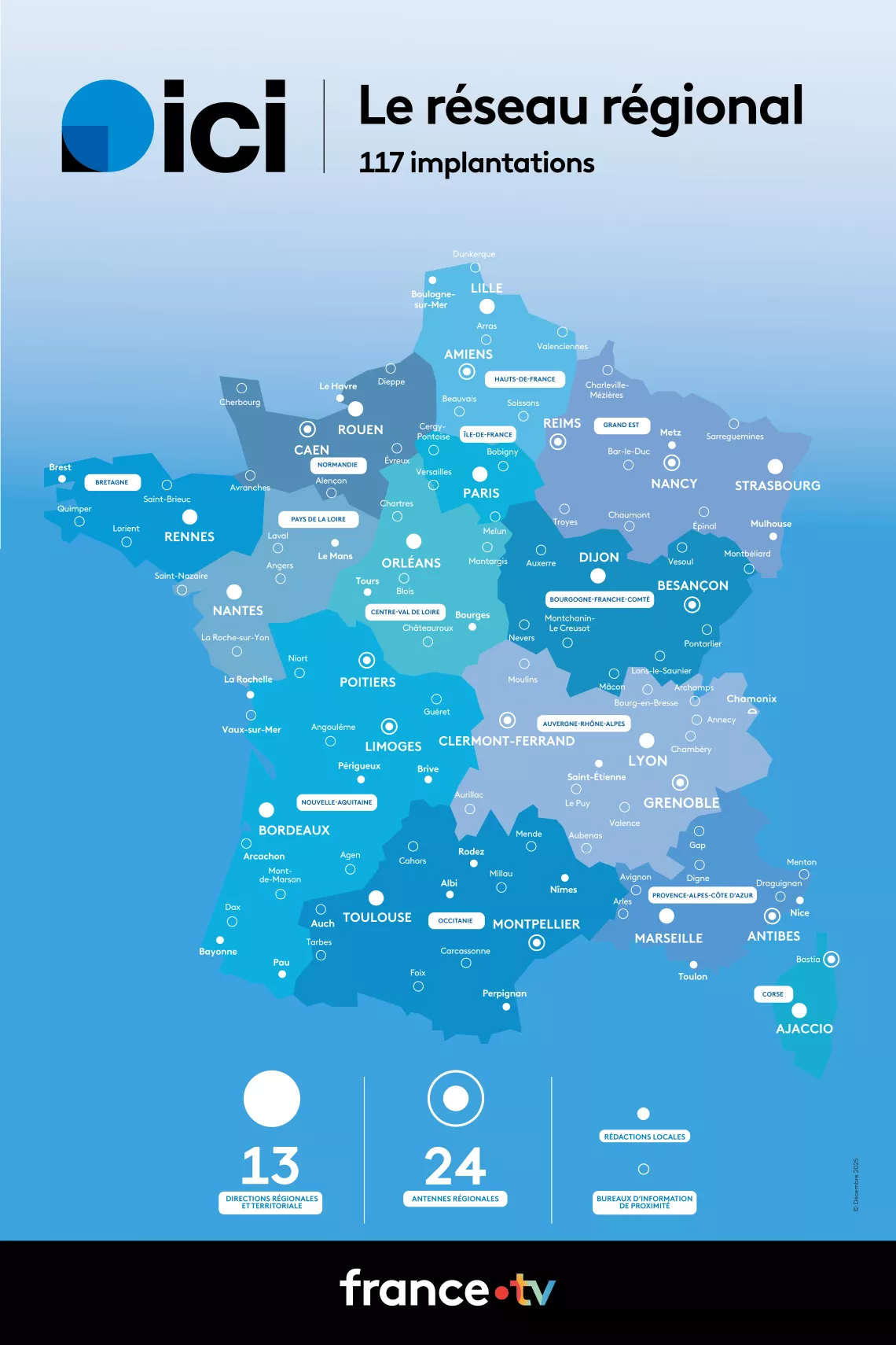 Carte réseau régional 2025