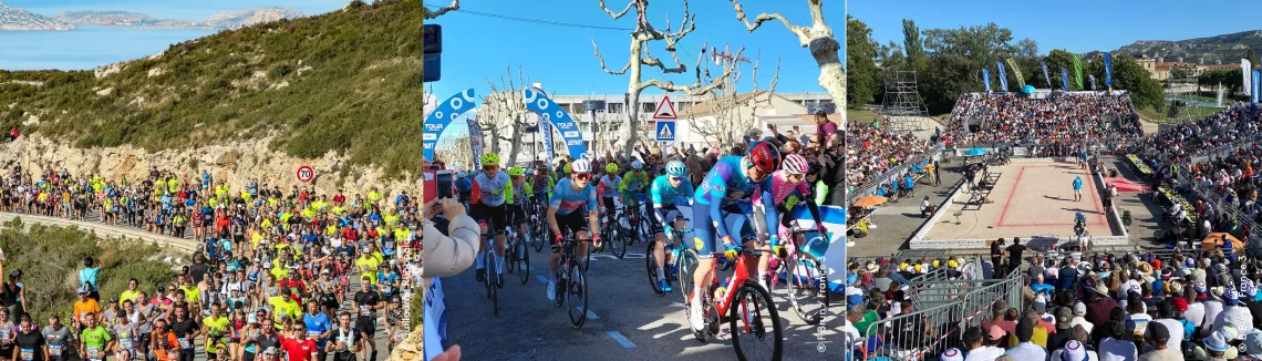 Coureurs, cyclistes et joueurs de pétanque