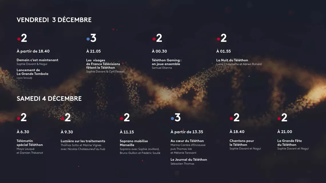 calendrier programmes 