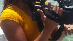 D'ILS EN ÎLES Myriam Maéva Ponet en tournage
