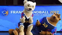 ROK ET KOOLETTE Photo des mascottes de la 25ème édition du championnat du monde de hand-ball