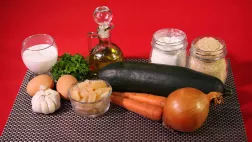 Les ingrédients pour le médaillon de courgettes farcies au korori et lait de coco Ce qu'il vous faut