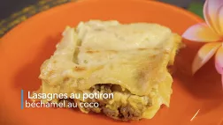 Les ingrédients pour les lasagnes au potiron, basilic frais et bœuf haché Ce qu'il vous faut