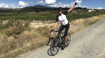 Nathalie Simon au Mont Ventoux