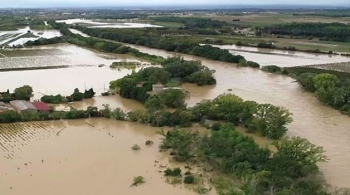 Trèbes sous l'eau