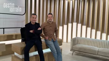 Thierry Gelhaye et Vincent Munier sur le plateau de Destin lorrain © FTV