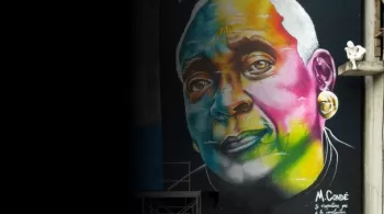 Portrait de Maryse Condé par Steek au Centre des arts de la culture à Pointe-à-Pitre