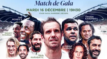 Affiche du match de Gala de Richard Gasquet "but, set & match"