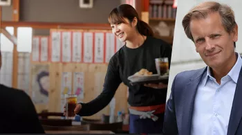 Une serveuse en intérim