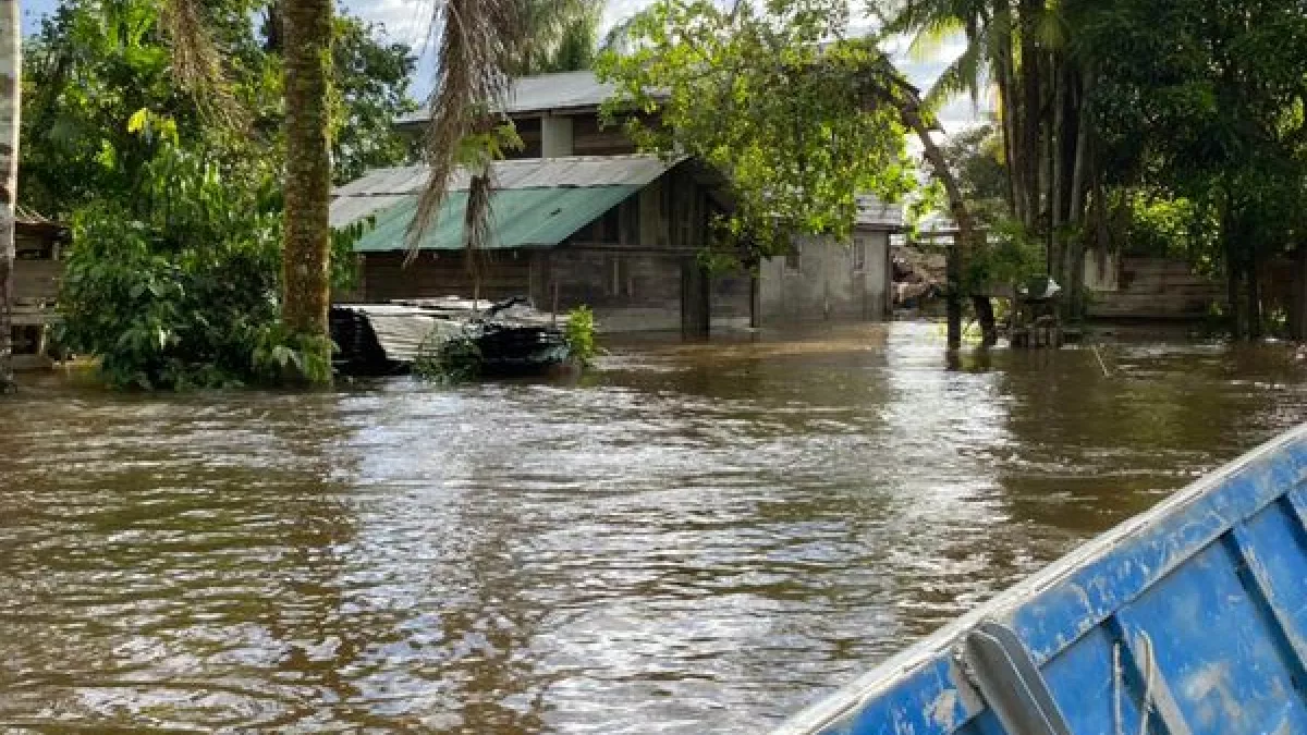 Crue du Maroni en Guyane