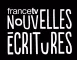 logo nouvelles écritures fond noir