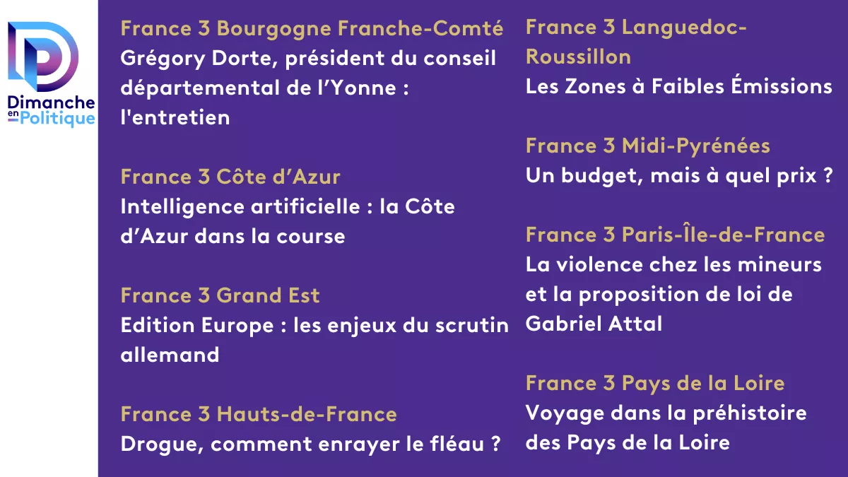DEP régions 16 fév 2025