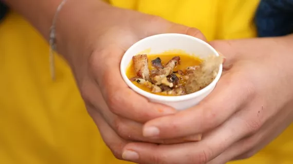 Une soupe automnalea sur la marché de Felletin 
