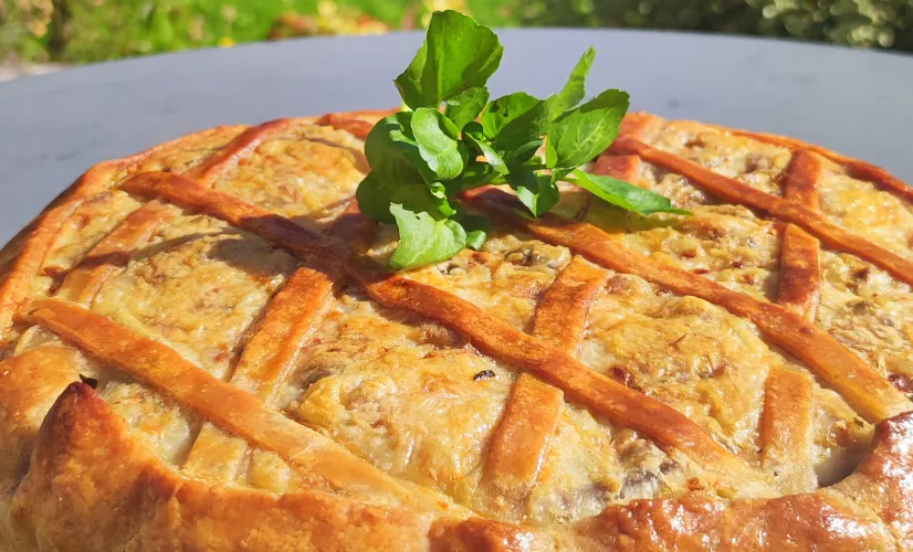 Tourte au cresson à Boé  Tourte au cresson à Boé