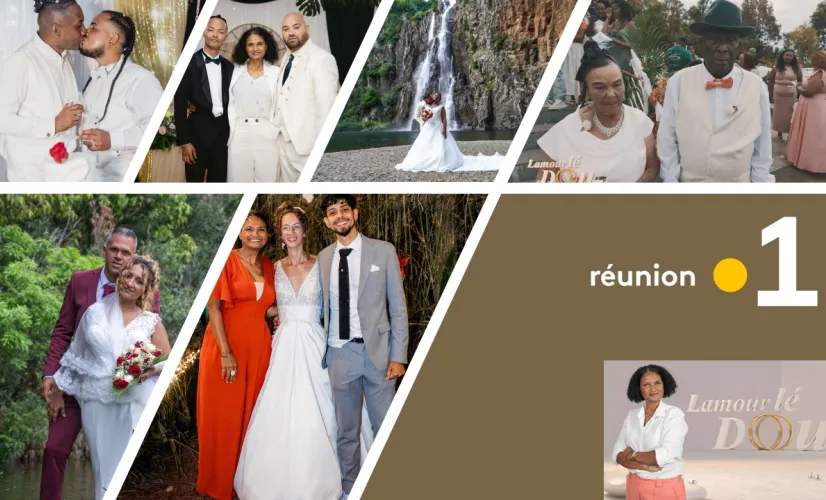 LA GRANDE FINALE DE LAMOUR LÉ DOU  🥂 💍Qui remportera cette 14ème saison et succédera à Jackie et Julien ? Le dénouement approche pour le concours de mariage le plus emblématique de La Réunion !  Pendant six semaines, Réunion la 1ère vous a plongé au cœur de l’émotion, célébrant la diversité et la richesse culturelle de six unions aux quatre coins de l’île. Des préparatifs aux vœux éternels, nos caméras ont capturé l'essence de ces moments uniques.