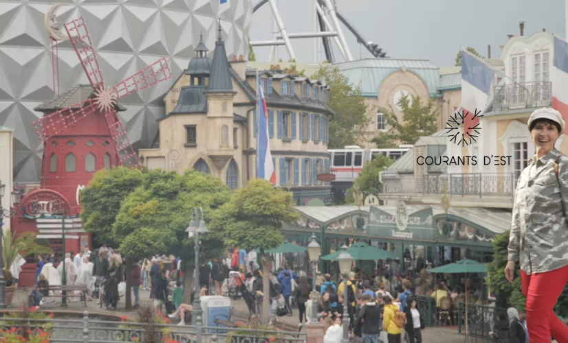 Courants d'Est - Carine Aigon visite le parc de loisirs Europapark - crédit FTV